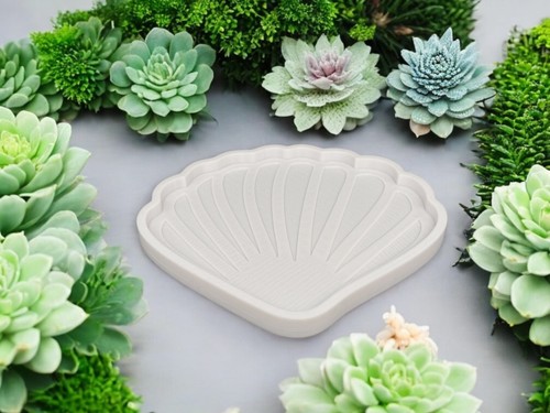 Druck muschelteller weiß - 3d-druck,