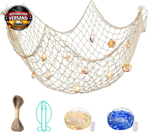 Fischernetz wanddeko mit - wanddeko,