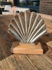 Deko Muschel Metall Holz