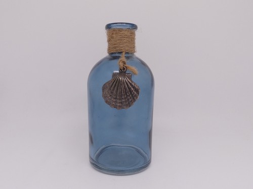 Glas vase mit tau und - glas,