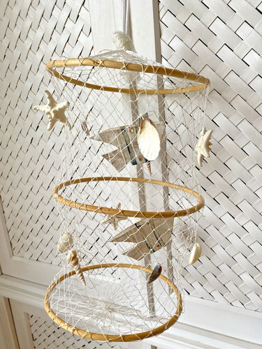 Reuse fischernetz mit muscheln - mit,